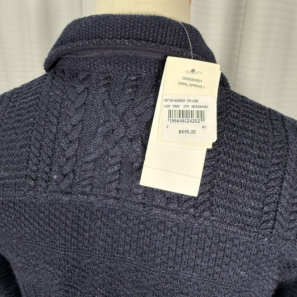 RRL Ralph Lauren Double RL Wool Cotton Belted Sweater Dress Size 2 S Blue $895 - Picture 7 of 12